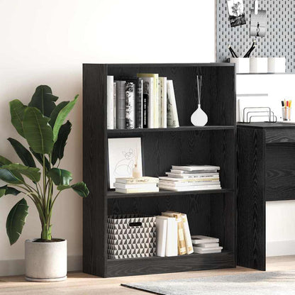 Libreria Rovere nero 80 x 24 x 109 cm Legno multistrato
