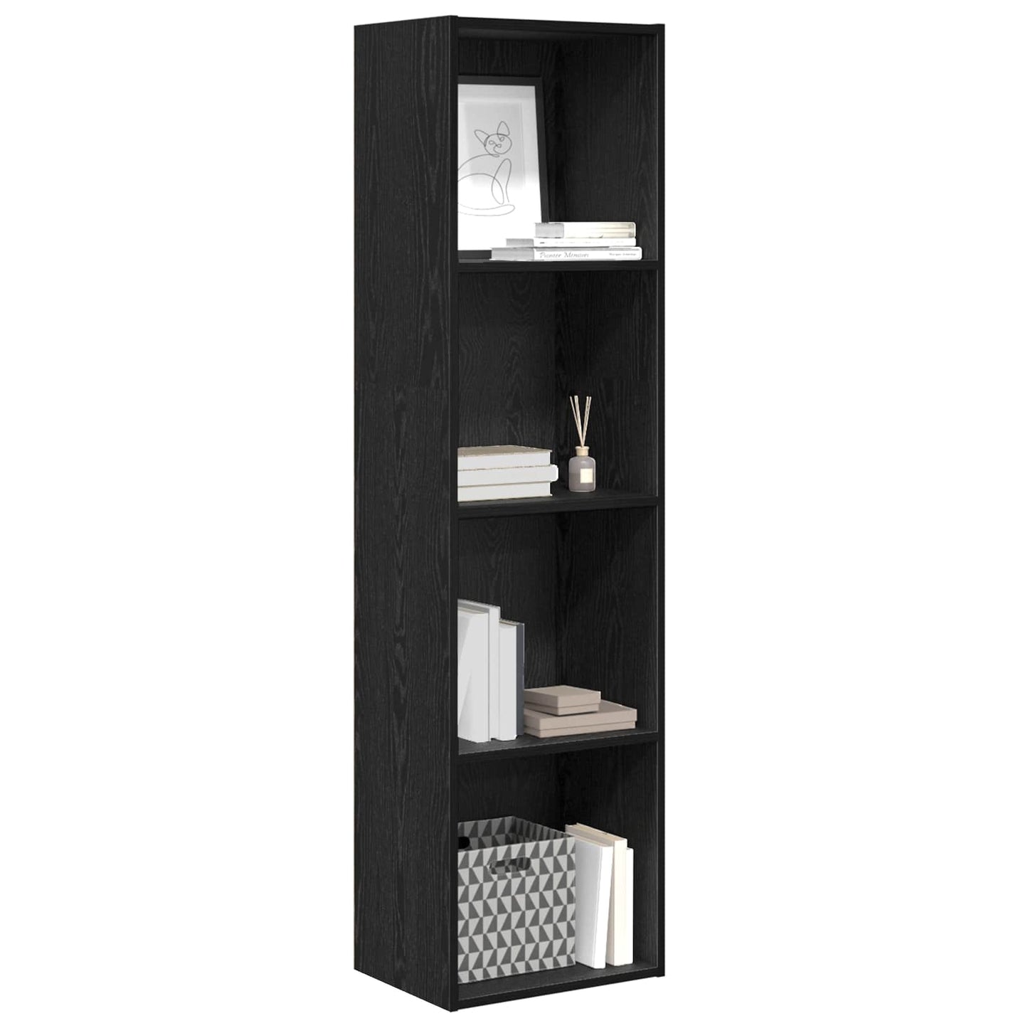 Libreria Rovere Nero 40 x 30 x 152 cm Legno multistrato | homemem39