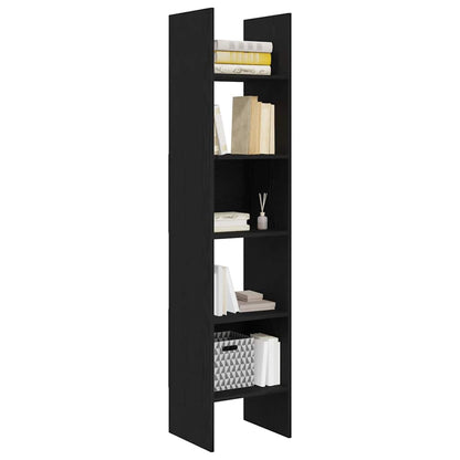 Armadio per Libri Rovere Nero 40 x 35 x 180 cm