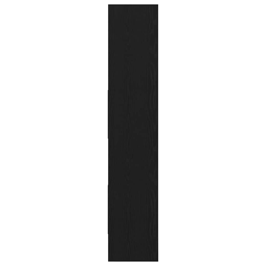 Armadio per Libri Rovere Nero 40 x 35 x 180 cm