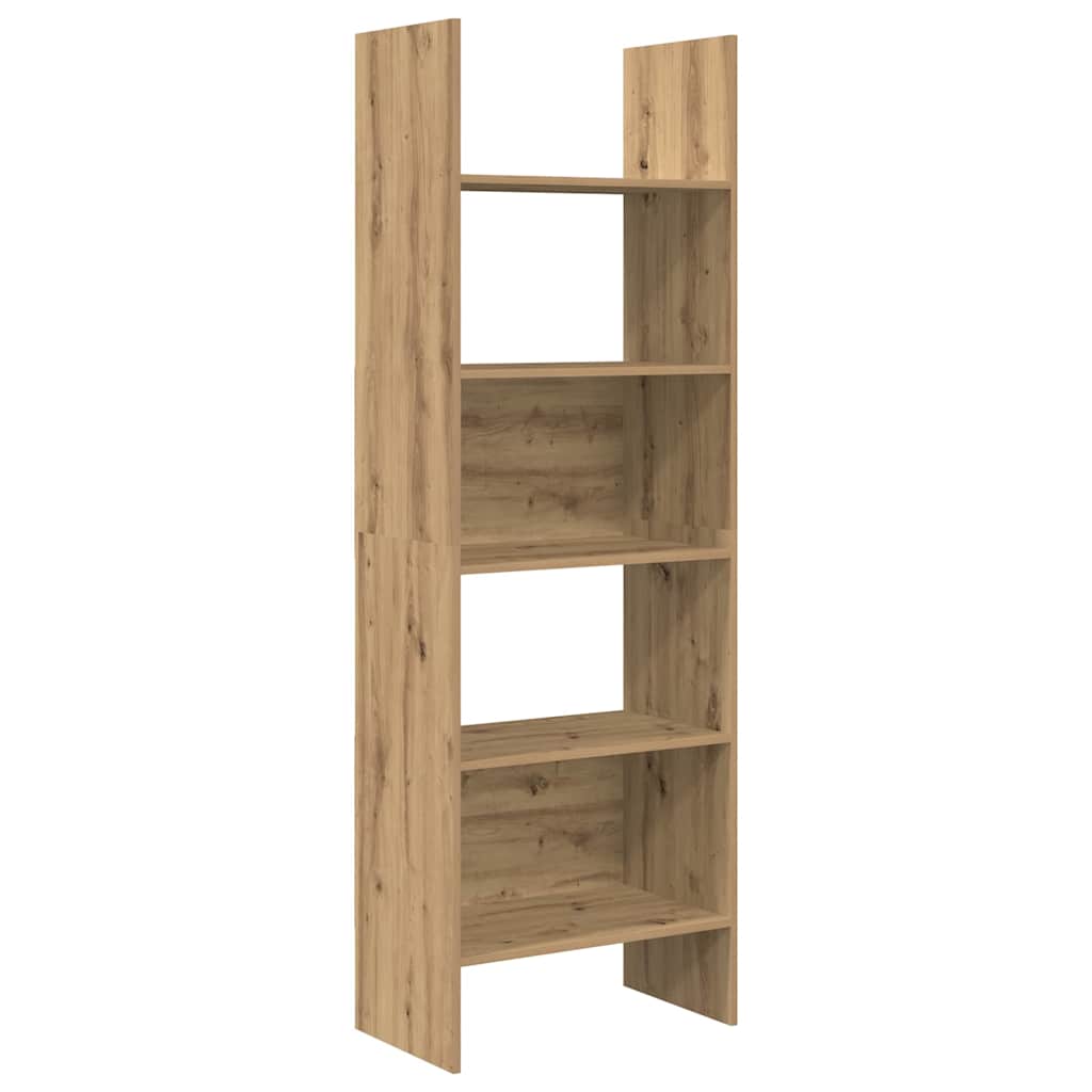 Armadio per Libri 5 livelli 60 x 35 x 180 cm Rovere artigianale