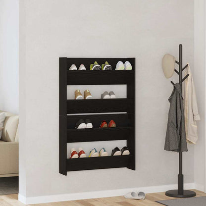 Armadi per scarpe da muro Altro Rovere nero Legno multistrato