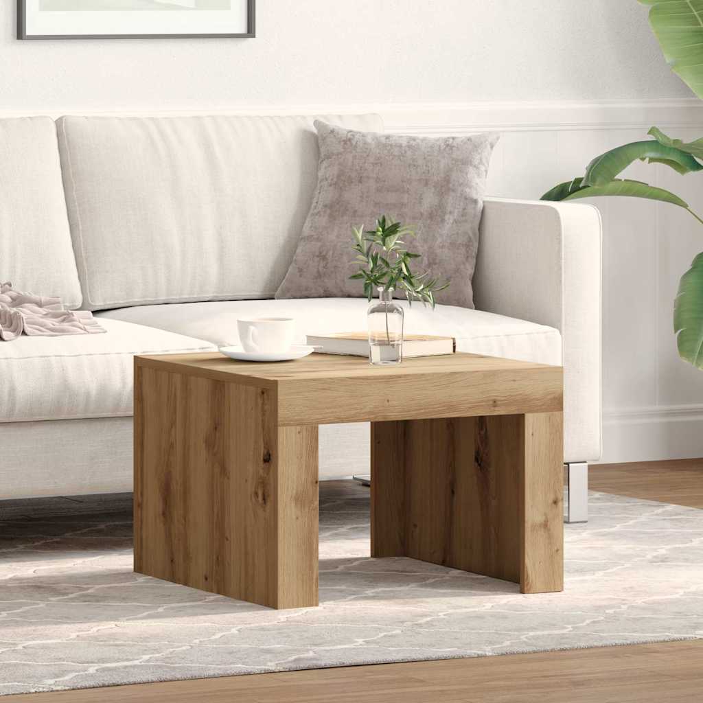 Tavolino da salotto Rovere artigianale 50 x 50 x 35 cm