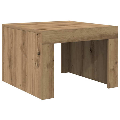 Tavolino da salotto Rovere artigianale 50 x 50 x 35 cm