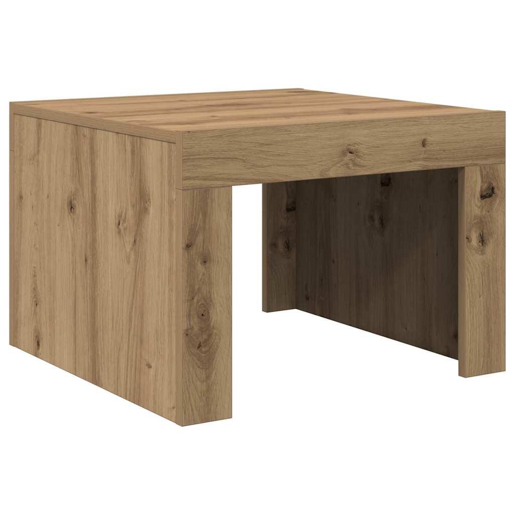 Tavolino da salotto Rovere artigianale 50 x 50 x 35 cm