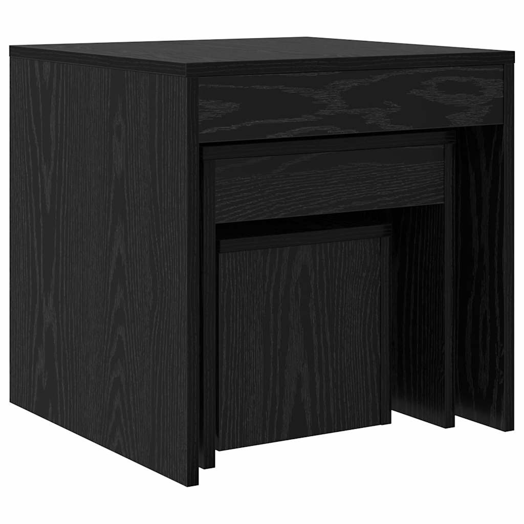 Tavolini da salotto Altro 3 pcs Rovere nero Legno multistrato