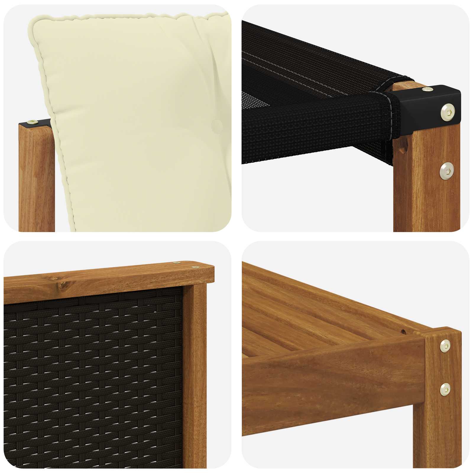Set di divani da esterno con cuscino 6 pcs Naturale e Crema | homemem39