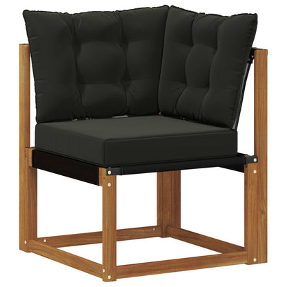 Set di divani da esterno con cuscino 7 pcs Naturale e Nero | homemem39