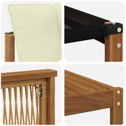 Set di divani da esterno con cuscino 7 pcs Naturale e Crema | homemem39