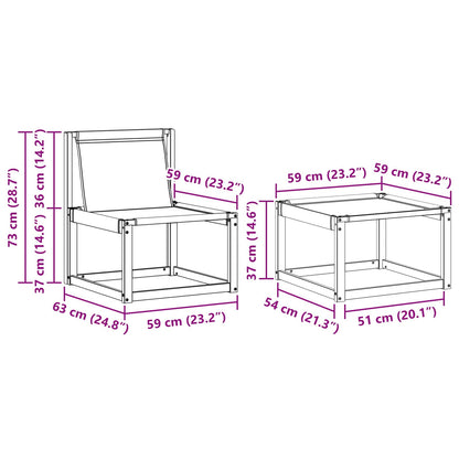 Set di divani da esterno con cuscino 4 pcs Naturale e Crema | homemem39