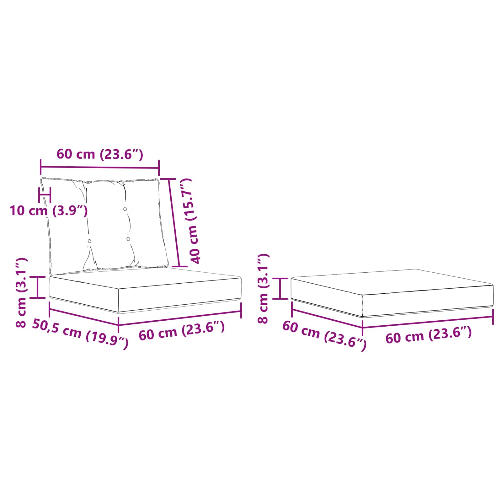 Set di divani da esterno 5 pcs Naturale e Grigio Chiaro | homemem39