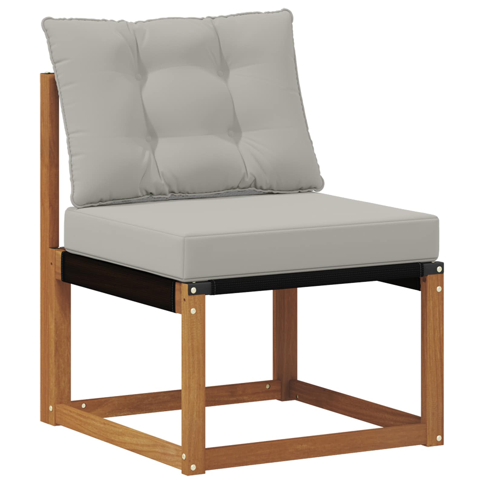 Set di divani da esterno 5 pcs Naturale e Grigio Chiaro | homemem39