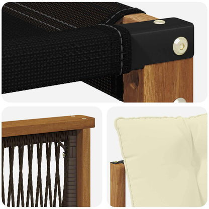 Set di divani da esterno con cuscino 5 pcs Naturale e Crema | homemem39