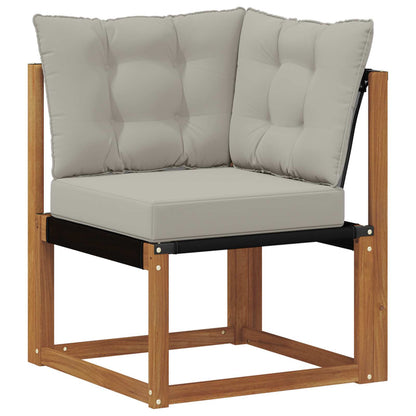 Set di divani da esterno 8 pcs Naturale e Grigio chiaro | homemem39