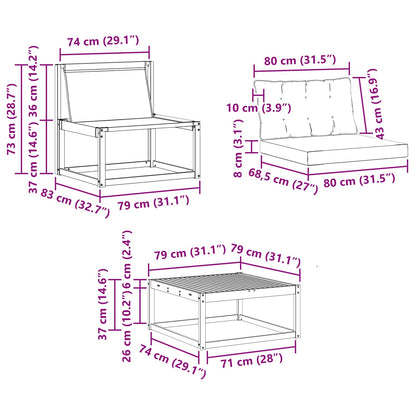Set di divani da esterno 9 pz Naturale e Beige | homemem39