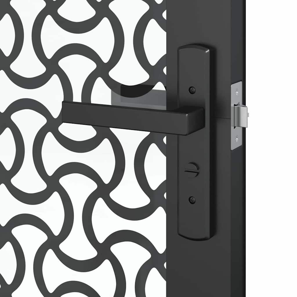 Porta in vetro Traforo Nero 76 x 3,5 x 201,5 cm Alluminio | homemem39