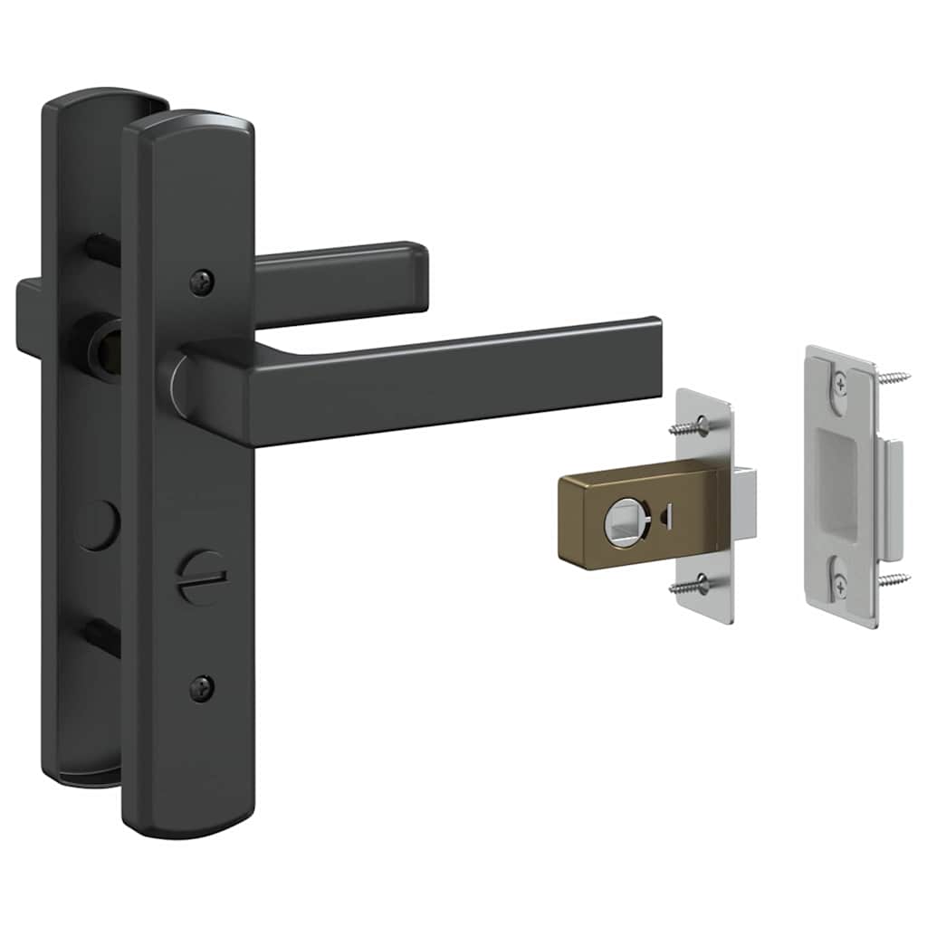 Porta in vetro Traforo Nero 76 x 3,5 x 201,5 cm Alluminio | homemem39