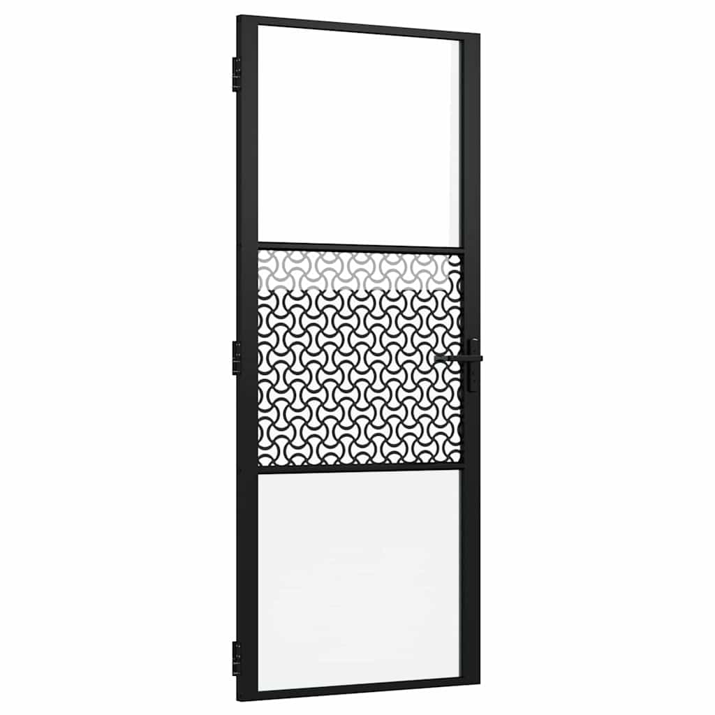 Porta in vetro Traforo Nero 83 x 3,5 x 201,5 cm Alluminio | homemem39