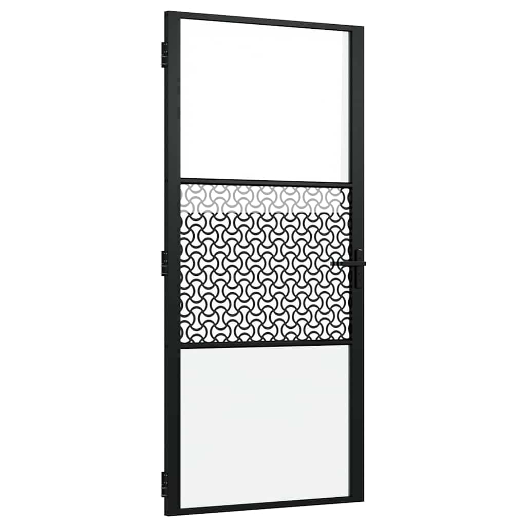 Porta in vetro Traforo Nero 93 x 3,5 x 201,5 cm Alluminio | homemem39