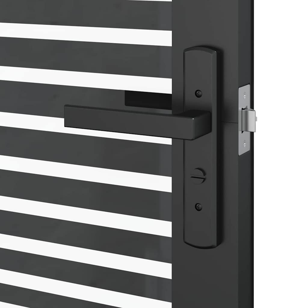 Porta in vetro Rigato Nero 76 x 3,5 x 201,5 cm Alluminio