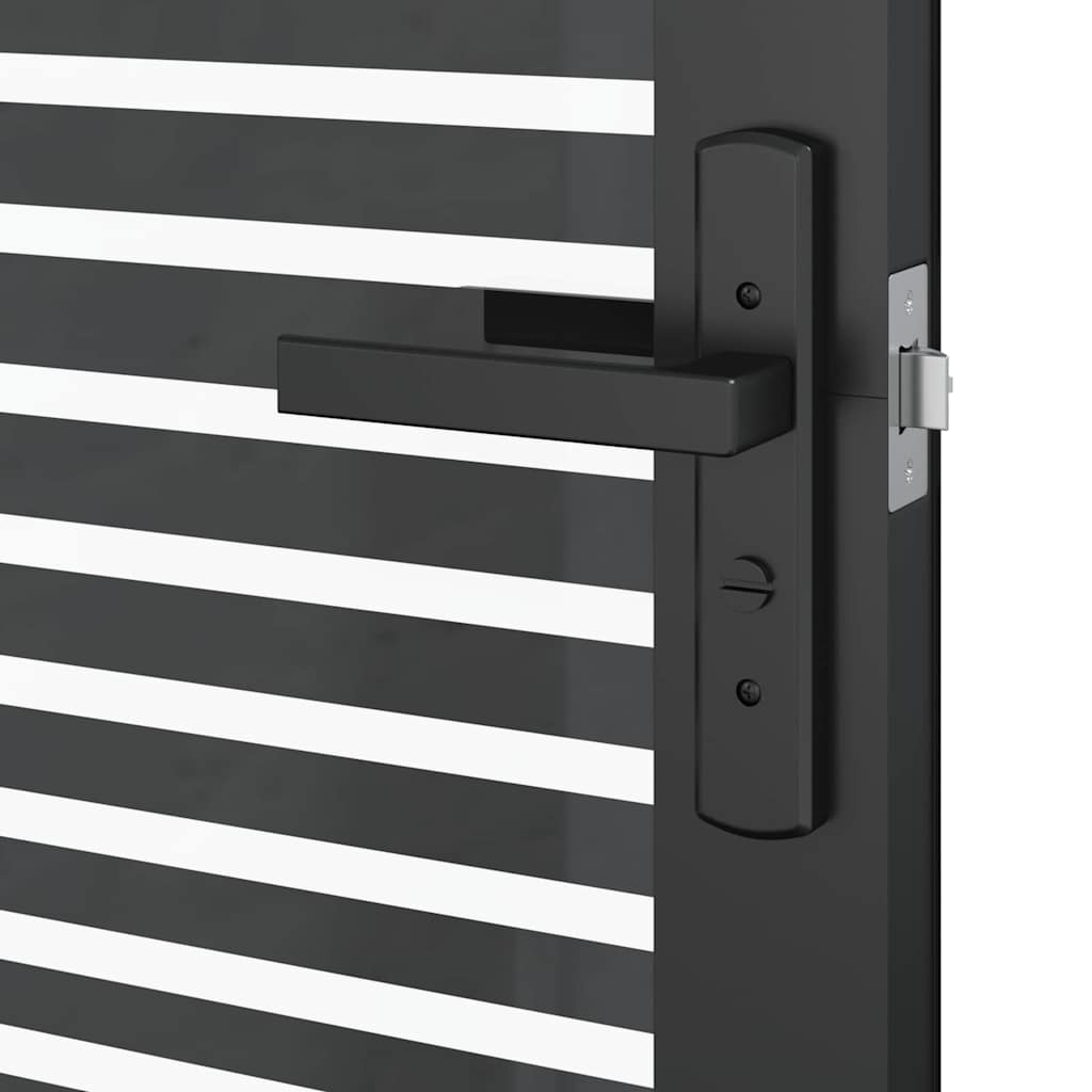 Porta in vetro Rigato Nero 83 x 3,5 x 201,5 cm Alluminio | homemem39