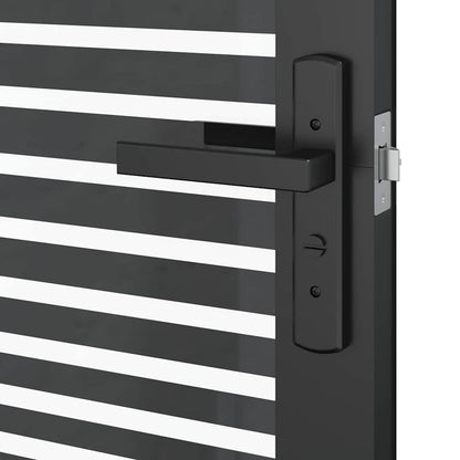 Porta in vetro Rigato Nero 83 x 3,5 x 201,5 cm Alluminio | homemem39