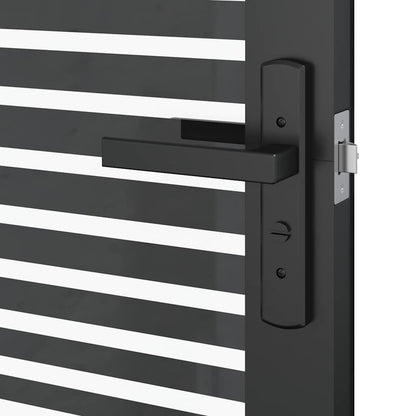 Porta in vetro Rigato Nero 93 x 3,5 x 201,5 cm Alluminio | homemem39