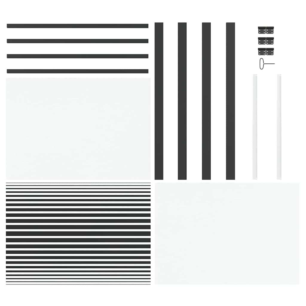 Porta in vetro Rigato Nero 102,5 x 3,5 x 201,5 cm Alluminio | homemem39