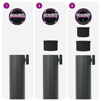 Base per Ombrello da Esterno Grigio scuro 45 x 45 x 31 cm