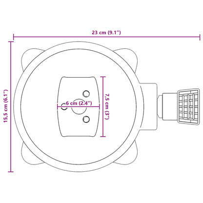 Base per ombrellone Argento 23 x 14 x 6 cm