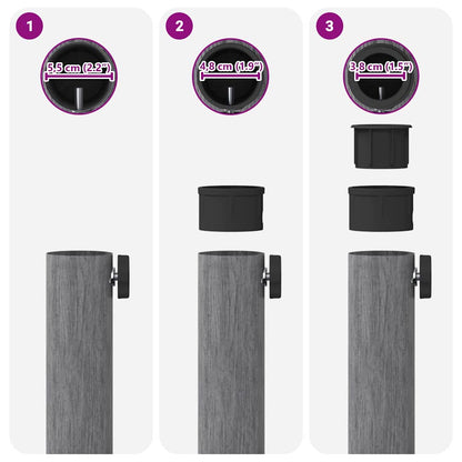 Base per Ombrello da Esterno Aspetto legno grigio scuro