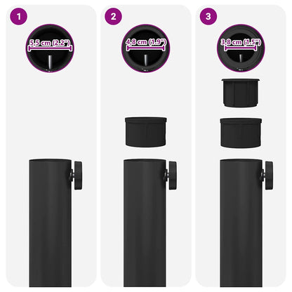 Base per Ombrello da Esterno Regolabile Nero 45 x 45 x 31.5 cm