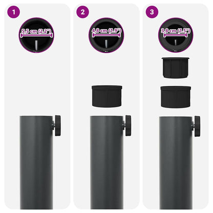 Base per Ombrello da Esterno Grigio scuro 48 x 48 x 32 cm