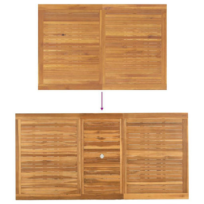 Set da Pranzo per Giardino 7 pcs Marrone 200 x 100 x 75 cm