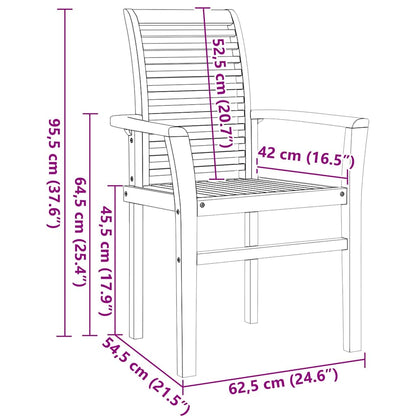 Set da Pranzo per Giardino 9 pcs Marrone Legno massello di teak