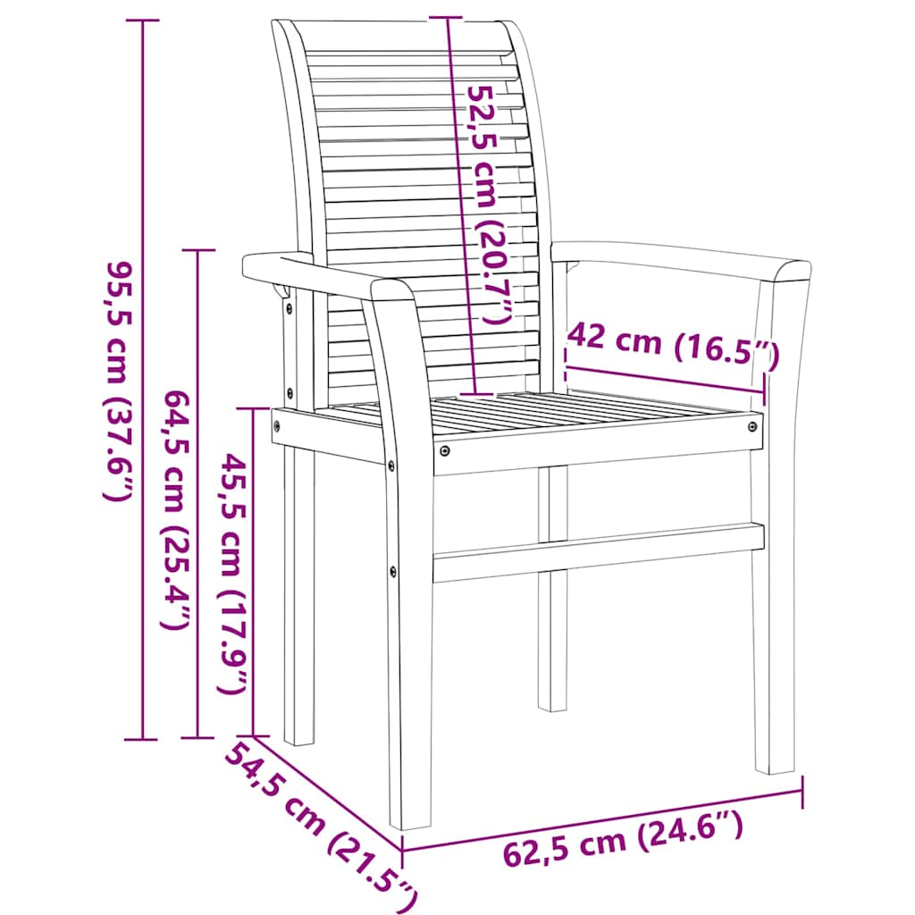 Set da Pranzo per Giardino 9 pcs Marrone Legno massello di teak