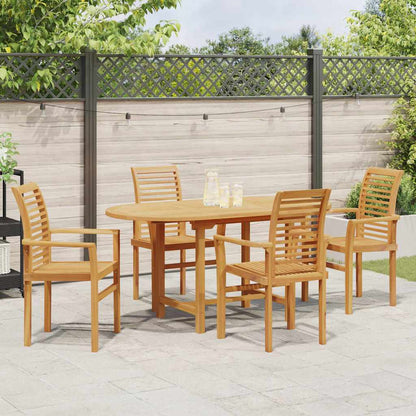 Set da Pranzo per Giardino 5 pcs Marrone Legno massello di teak - homemem39