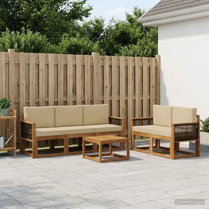 Set di divani da esterno con cuscino 6 pcs