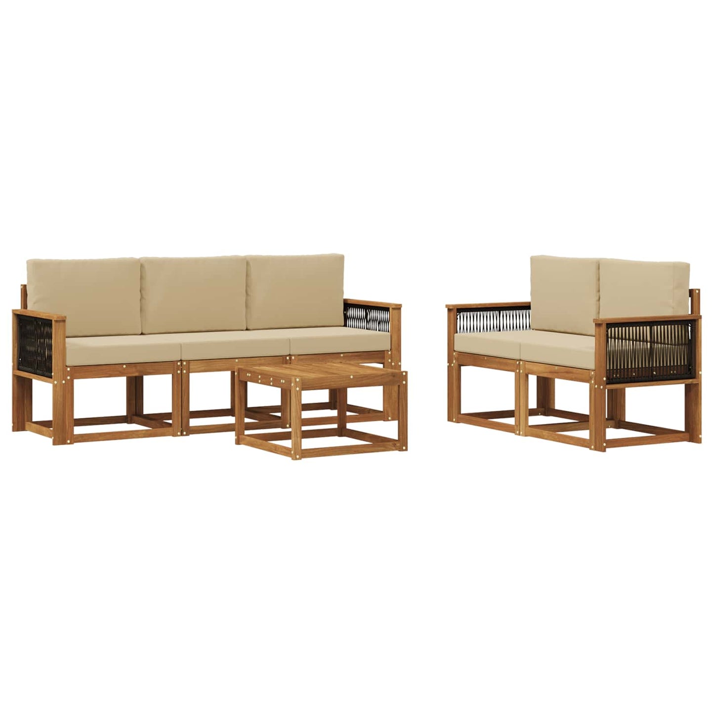 Set di divani da esterno con cuscino 6 pcs