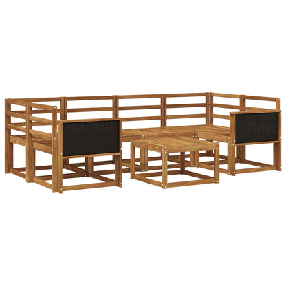 Set di divani da esterno 5 pz Naturale Legno di Acacia Massello | homemem39