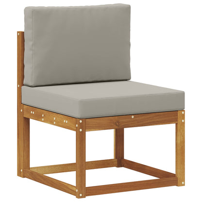 Set di divani da esterno 5 pcs Naturale e Grigio Chiaro
