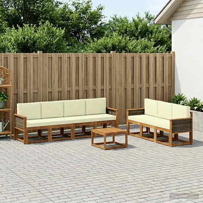 Set di divani da esterno con cuscino 7 pcs