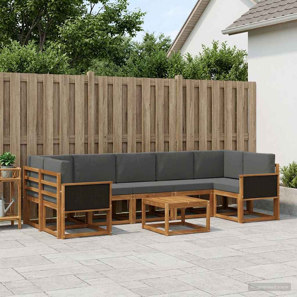 Set di divani da esterno con cuscino 6 pcs