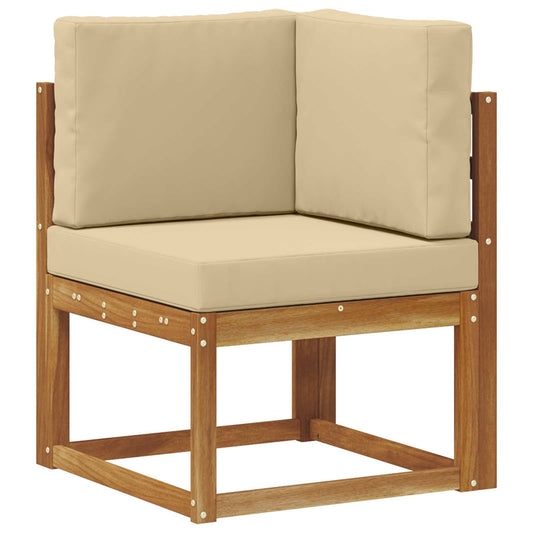 Set di divani da esterno con cuscino 10 pcs Naturale e Beige