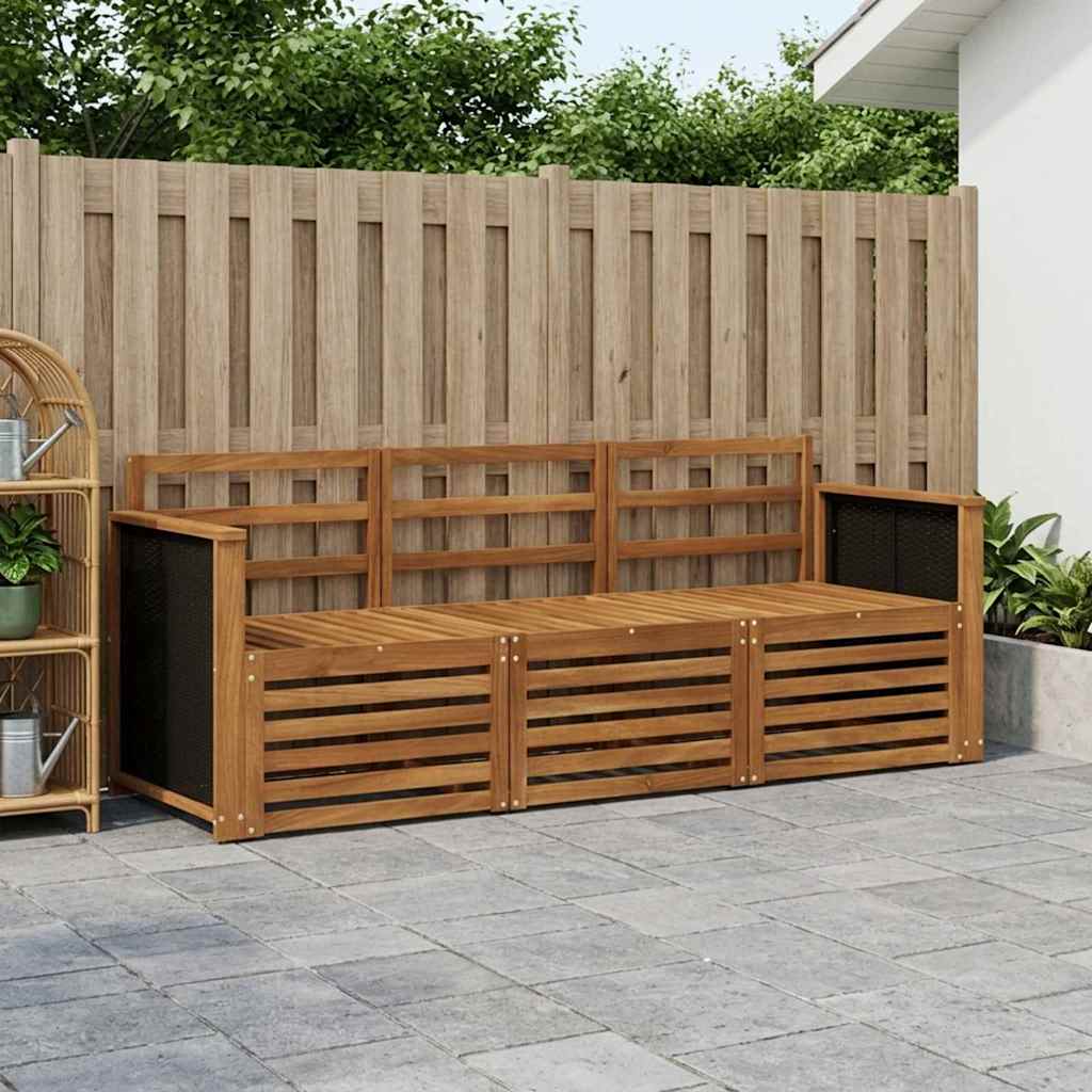 Set di divani da esterno 3 pz 3-Posti Naturale | homemem39