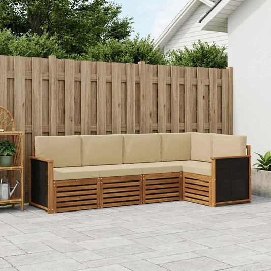 Set divano sezionale con cuscino 4 pcs Naturale | homemem39