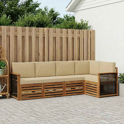 Set divano sezionale con cuscino 4 pcs Naturale | homemem39