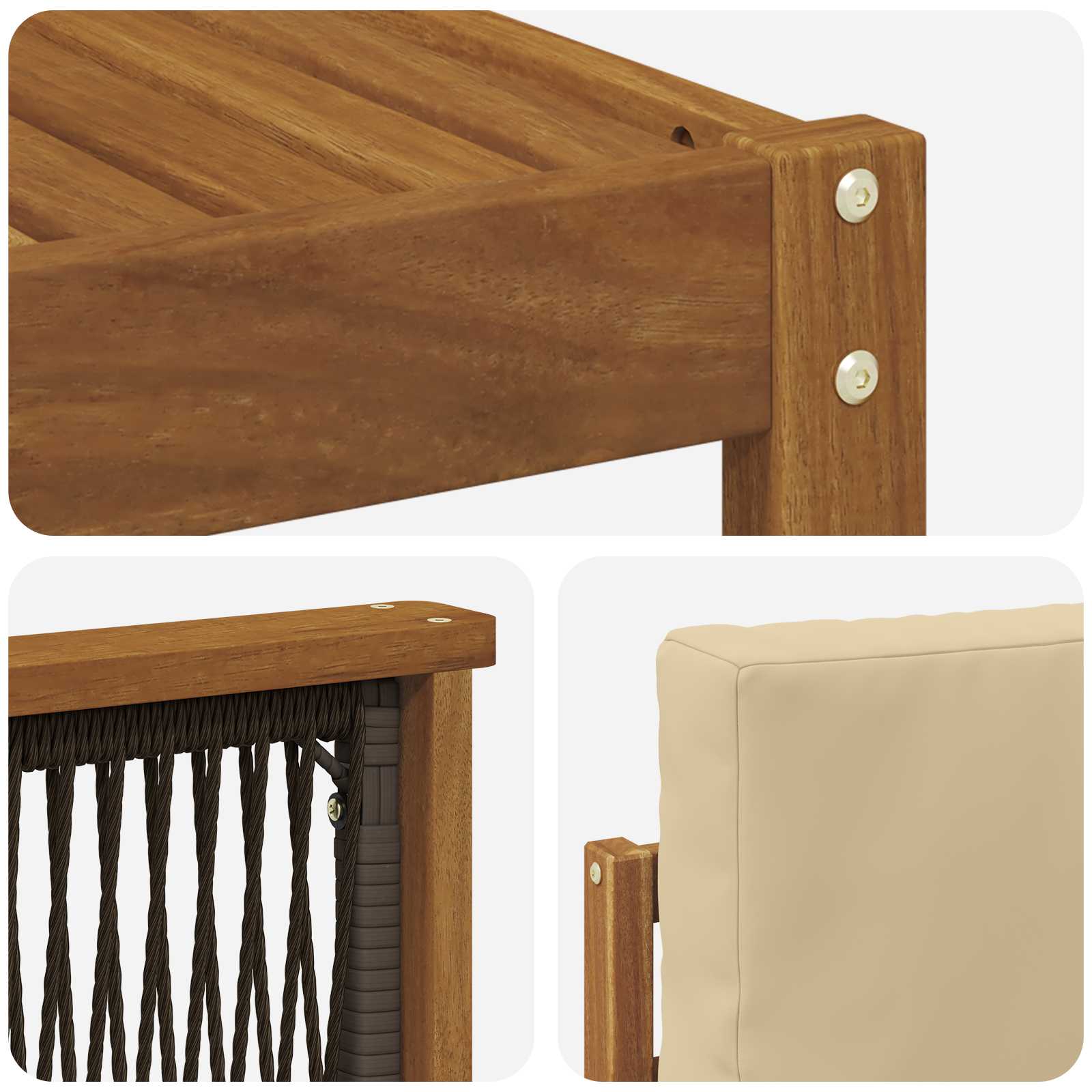 Set divano sezionale con cuscino 6 pcs Naturale | homemem39