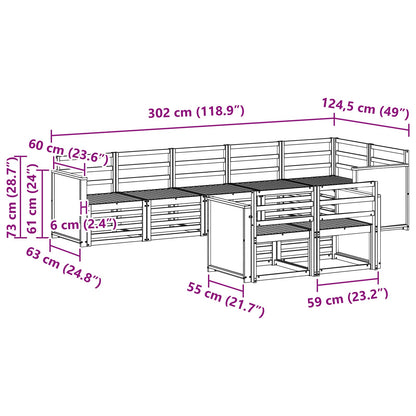 Set divani Legno di Acacia Massello