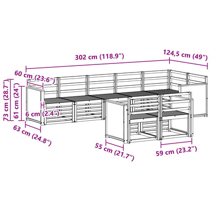 Set divani Legno di Acacia Massello